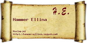 Hammer Ellina névjegykártya